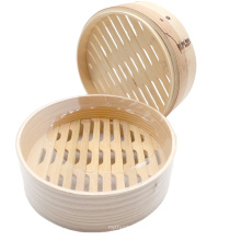 Натуральные кухонные инструменты Mini Food 2 Tier Bamboo Basket Steamer 12 дюймов